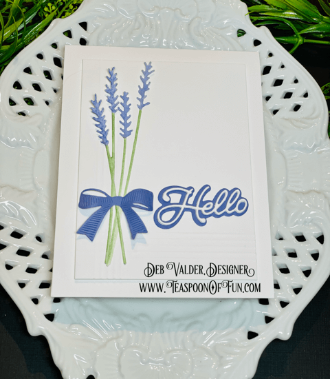 A Simple Lavender Bouquet. All products can be found in our Teaspoon Of Fun Paper Crafting Shop at www.TeaspoonOfFun.com/SHOP