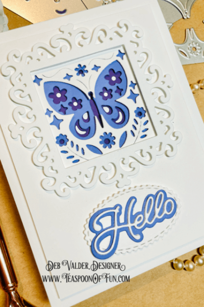 Looking Glass Layering Butterfly. All products can be purchased in our Teaspoon Of Fun Paper Crafting Shop at www.TeaspoonOfFun.com/SHOP