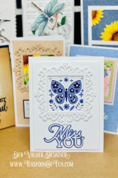 Looking Glass Layering Butterfly. All products can be purchased in our Teaspoon Of Fun Paper Crafting Shop at www.TeaspoonOfFun.com/SHOP