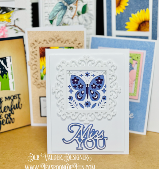 Looking Glass Layering Butterfly. All products can be purchased in our Teaspoon Of Fun Paper Crafting Shop at www.TeaspoonOfFun.com/SHOP