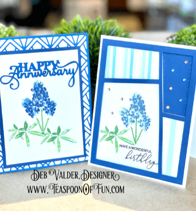 Texas Bluebonnets are in season. All products can be purchased in our Teaspoon Of Fun Paper Crafting Shop at www.TeaspoonOfFun.com/SHOP