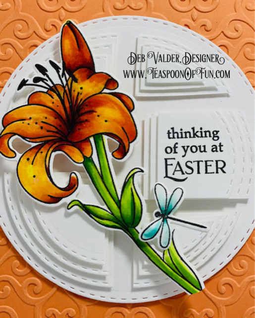 Lily Stamp and Die Combo. All products can be purchased in our Teaspoon Of Fun Paper Crafting Shop at www.TeaspoonOfFun.com/SHOP