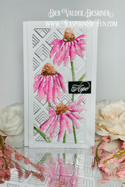 Coneflower Frame Die. All products can be purchased in our Teaspoon Of Fun Paper Crafting Shop at www.TeaspoonOfFun.com/SHOP