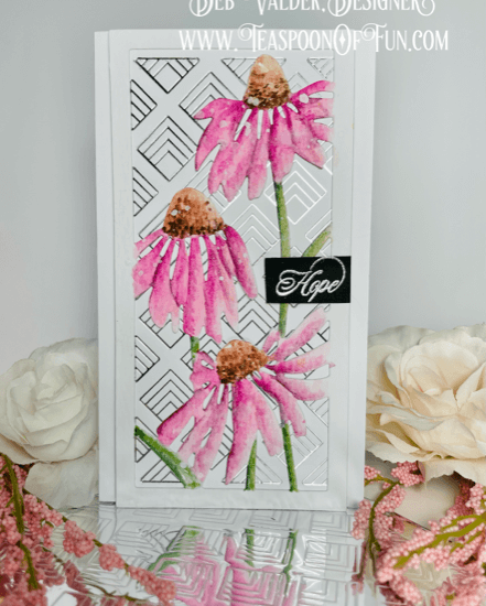 Coneflower Frame Die. All products can be purchased in our Teaspoon Of Fun Paper Crafting Shop at www.TeaspoonOfFun.com/SHOP