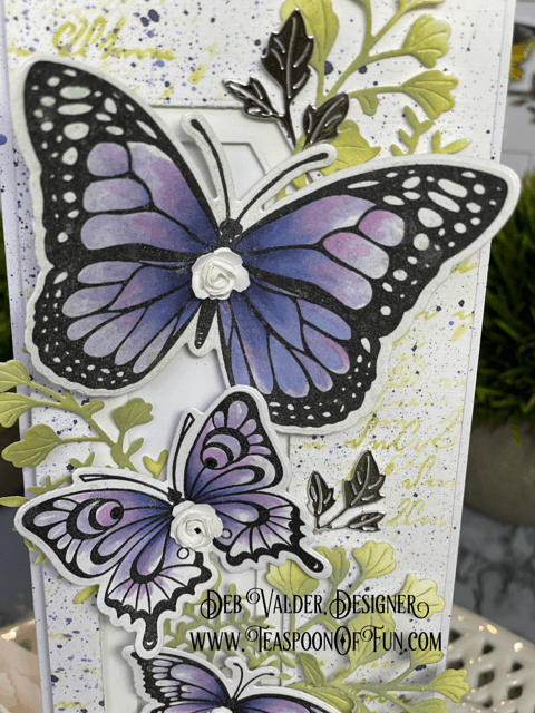 Butterflies Signify Hope & Love. All products can be purchased in our Teaspoon Of Fun Paper Crafting Shop at www.TeaspoonOfFun.com/SHOP.