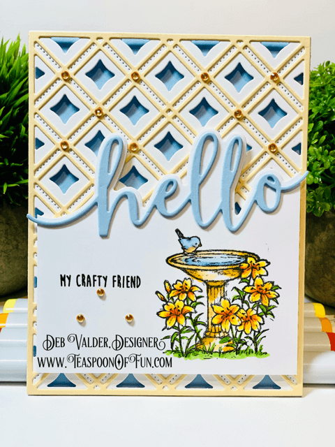 Hello My Crafty Friend. All products can be purchased in our Teaspoon Of Fun Paper Crafting Shop at www.TeaspoonOfFun.com/SHOP