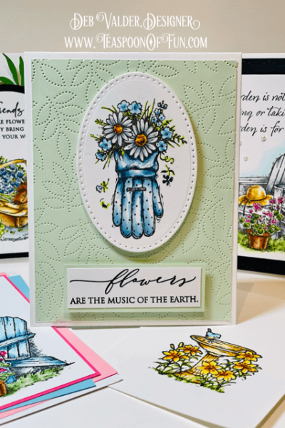 Flower Filled Garden Gloves. All products can be purchased in our Teaspoon Of Fun Paper Crafting Shop at www.TeaspoonOfFun.com/SHOP