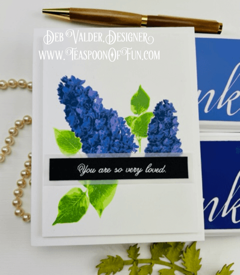 Beautiful Multi-Layer Lilacs. All products can be purchased in our Teaspoon Of Fun Paper Crafting Shop at www.TeaspoonOfFun.com/SHOP