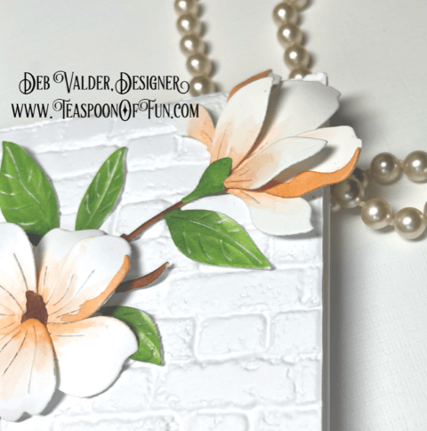 New Magnolia Blossom Trio. All products can be purchased in our Teaspoon Of Fun Paper Crafting Shop at www.TeaspoonOfFun.com/SHOP