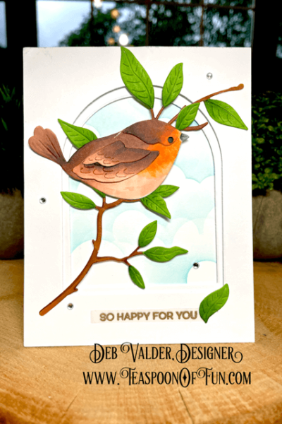 All products can be purchased in our Teaspoon Of Fun Paper Crafting Shop at www.TeaspoonOfFun.com/SHOPBackyard Wren on a Magnolia Branch.