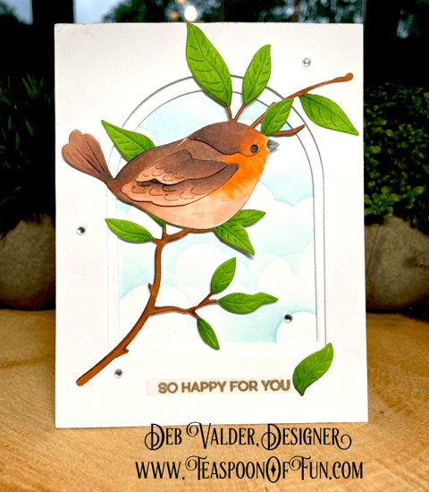 All products can be purchased in our Teaspoon Of Fun Paper Crafting Shop at www.TeaspoonOfFun.com/SHOPBackyard Wren on a Magnolia Branch.