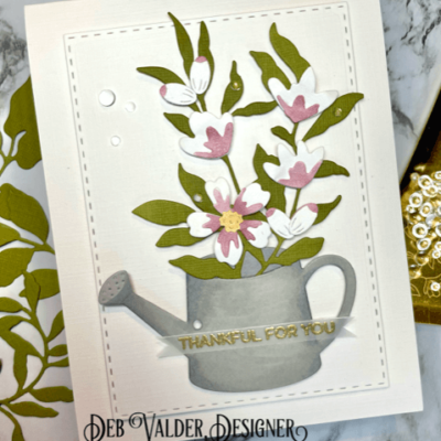 Watering Can with Flowers with Deb Valder