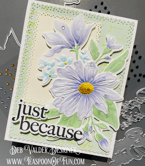 Merry Edger Meets Gracious Florals. All products can be purchased from our Teaspoon Of Fun Paper Crafting Shop at www.TeaspoonOfFun.com/SHOP