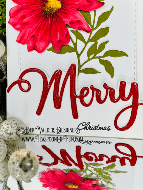 Merry Edger Meets Gracious Florals. All products can be purchased from our Teaspoon Of Fun Paper Crafting Shop at www.TeaspoonOfFun.com/SHOP