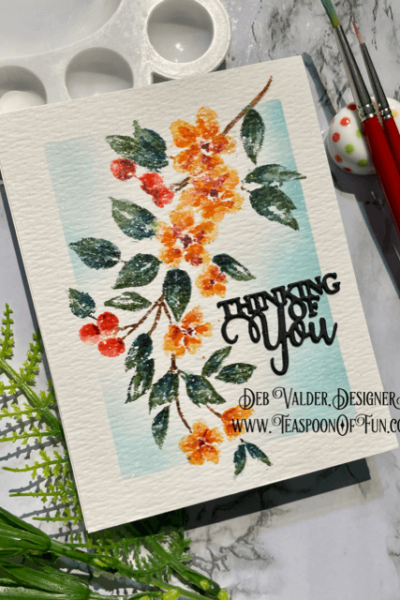 Simple Watercolor Nature's Glory. All products can be purchased in our Teaspoon Of Fun Paper Crafting Shop at www.TeaspoonOfFun.com/SHOP