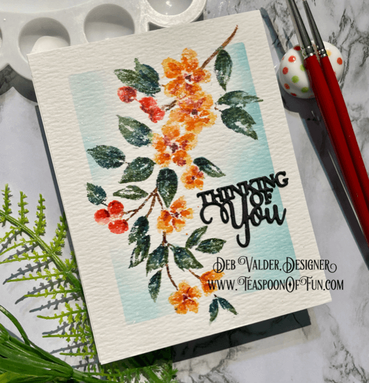 Simple Watercolor Nature's Glory. All products can be purchased in our Teaspoon Of Fun Paper Crafting Shop at www.TeaspoonOfFun.com/SHOP