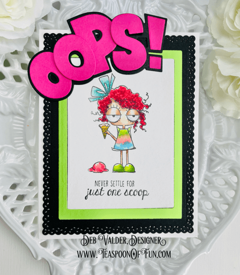 July is National Ice Cream Month. All products can be purchased from our Teaspoon Of Fun Paper Crafting Shop at www.TeaspoonOfFun.com/SHOP