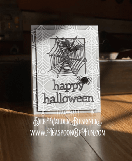 Creepy Crawly Spider Webs. All products can be purchased from Teaspoon Of Fun's Paper Crafting Shop at www.TeaspoonOfFun.com/SHOP