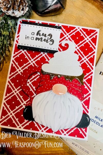 Christmas Gnome Mug. All products can be purchased from Teaspoon Of Fun's Paper Crafting Shop at www.TeaspoonOfFun.com/SHOP