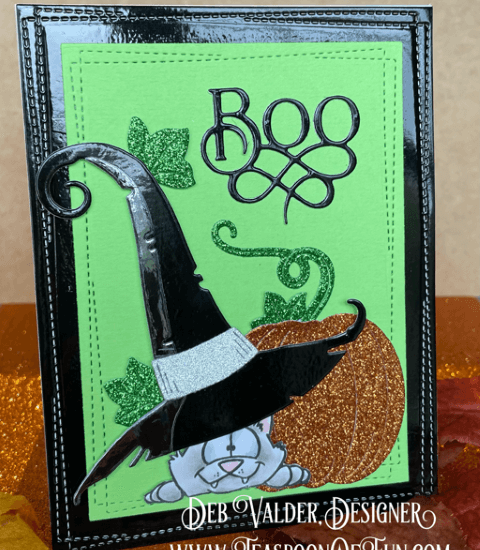 Layered Witch Hat Cat. All products can be purchased from Teaspoon Of Fun's Paper Crafting Shop at www.TeaspoonOfFun.com/SHOP