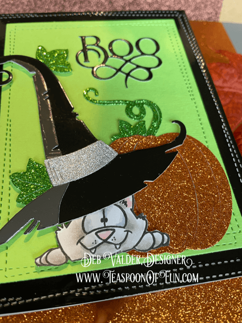 Layered Witch Hat Cat. All products can be purchased from Teaspoon Of Fun's Paper Crafting Shop at www.TeaspoonOfFun.com/SHOP