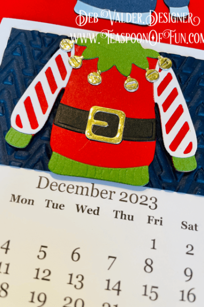 Winning the Ugly Sweater Contest. All products can be purchased from Teaspoon Of Fun's Paper Crafting Shop at www.TeaspoonOfFun.com/SHOP