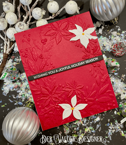 Teaspoon-Of-Fun-Deb-Valder-Perfect-Poinsettia-Christmas-Sentiment-Strips-Die-Embossing-Folder-Hero-Arts-1