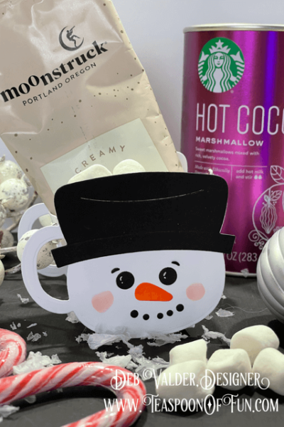 Hot Cocoa Snowman Treats. All products can be purchased from Teaspoon Of Fun's Paper Crafting Shop at www.TeaspoonOfFun.com/SHOP
