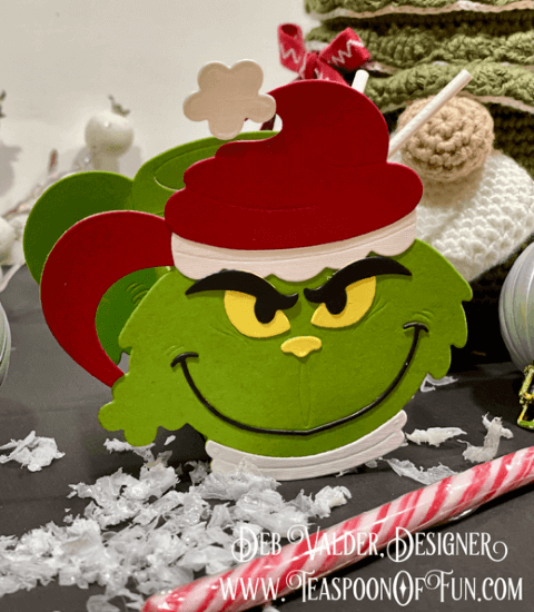 Grinch Stole Christmas Treat Box. All products can be purchased from Teaspoon Of Fun's Paper Crafting Shop at www.TeaspoonOfFun.com/SHOP