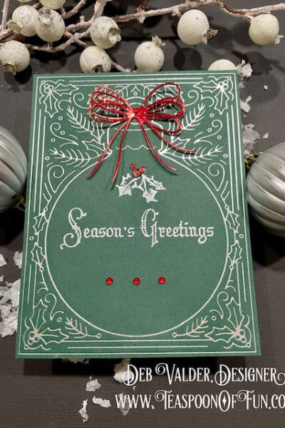 It's Christmas Times 3. All products can be purchased from Teaspoon Of Fun's Paper Crafting Shop at www.TeaspoonOfFun.com/SHOP