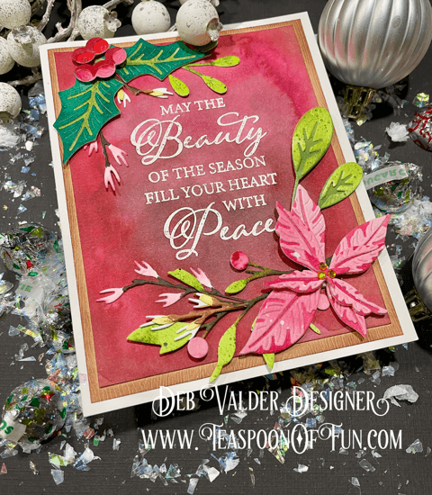 Splendid Poinsettia . All products can be purchased from Teaspoon Of Fun's Paper Crafting Shop at www.TeaspoonOfFun.com/SHOP