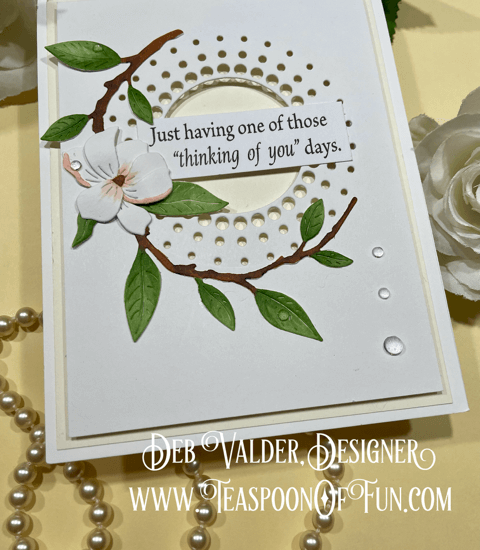 Spring in with Magnolia Blooms. All products can be purchased in our Teaspoon Of Fun Paper Crafting Shop at www.TeaspoonOfFun.com/SHOP
