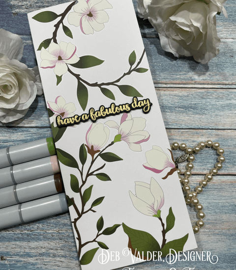 Magnolia Rub-On Transfers for Cards. All products can be purchased in our Teaspoon Of Fun Paper Crafting Shop at www.TeaspoonOfFun.com/SHOP