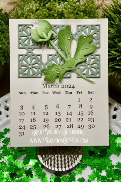2024 March Calendar Template. All products can be purchased in our Teaspoon Of Fun Paper Crafting Shop at www.TeaspoonOfFun.com/SHOP