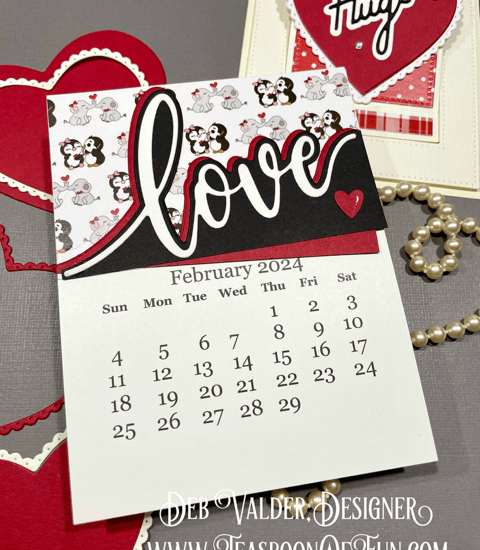 2024 February Calendar Template. All products can be purchased in our Teaspoon Of Fun Paper Crafting Shop at www.TeaspoonOfFun.com/SHOP