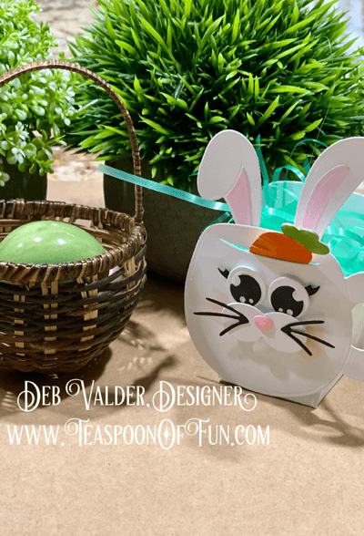 Bunny Mug Easter Favor. All products can be purchased in our Teaspoon Of Fun Paper Crafting Shop at www.TeaspoonOfFun.com/SHOP.