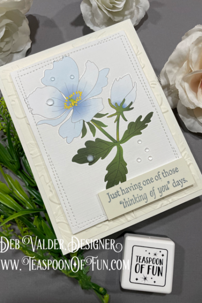White Anemone Rub On Transfers. All products can be purchased in our Teaspoon Of Fun Paper Crafting Shop at www.TeaspoonOfFun.com/SHOP