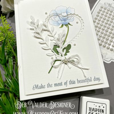 White Anemone Rub On Transfers with Deb Valder