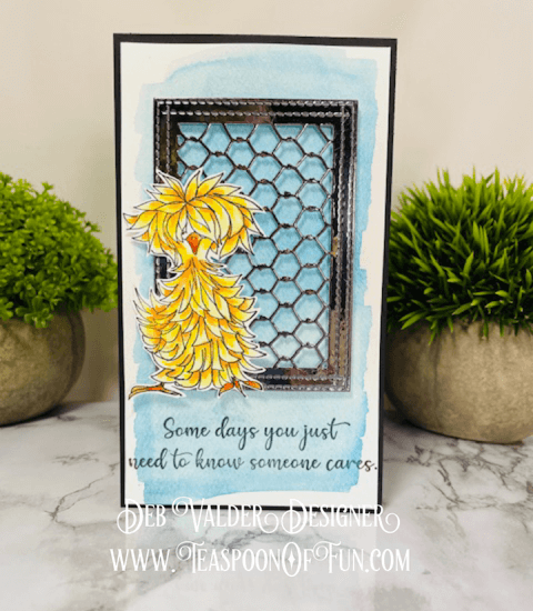 Crazy Cute Chicken. All products can be purchased in our Teaspoon Of Fun Paper Crafting Shop at www.TeaspoonOfFun.com/SHOP.