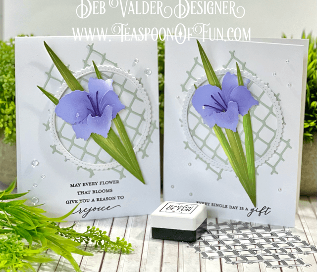 Chain Linked Gladiola Blossom. All products can be purchased in our Teaspoon Of Fun Paper Crafting Shop at www.TeaspoonOfFun.com/SHOP