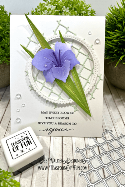 Chain Linked Gladiola Blossom. All products can be purchased in our Teaspoon Of Fun Paper Crafting Shop at www.TeaspoonOfFun.com/SHOP