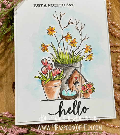 Just a Note to Say. All products can be purchased in our Teaspoon Of Fun Paper Crafting Shop at www.TeaspoonOfFun.com/SHOP.