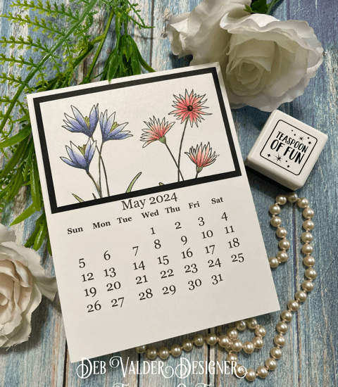 2024 May Calendar Template. All products can be purchased in our Teaspoon Of Fun Paper Crafting Shop at www.TeaspoonOfFun.com/SHOP