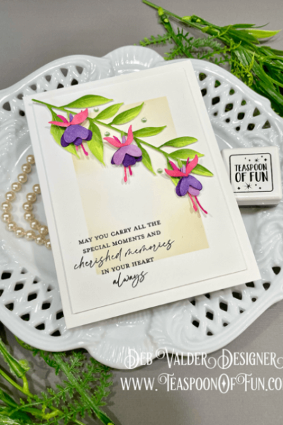 Little Fuchsia Flower. All products can be purchased in our Teaspoon Of Fun Paper Crafting Shop at www.TeaspoonOfFun.com/shop.