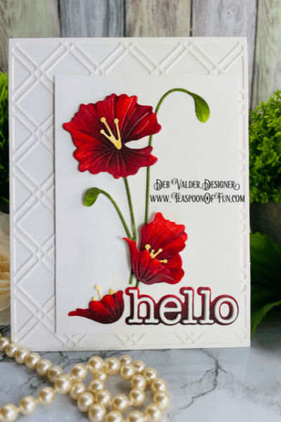 Graceful Poppy Stems. All products can be purchased in our Teaspoon Of Fun Paper Crafting Shop at www.TeaspoonOfFun.com/shop.