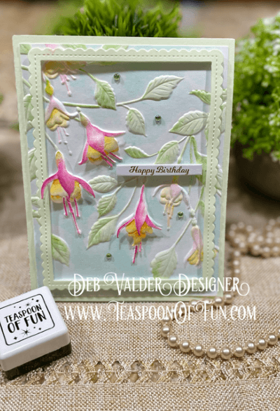 Fabulous Fuchsia 3D Embossing Folder. All products can be purchased in our Teaspoon Of Fun Paper Crafting Shop at www.TeaspoonOfFun.com/shop.