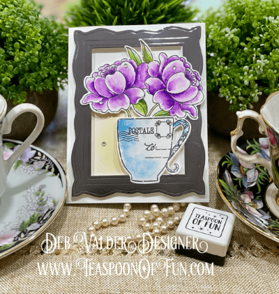Overflowing Brew-Tea-Ful Bouquet. All products can be purchased in our Teaspoon Of Fun Paper Crafting Shop at www.TeaspoonOfFun.com/shop.