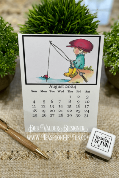 2024 August Calendar Template. All products can be purchased in our Teaspoon Of Fun Paper Crafting Shop at www.TeaspoonOfFun.com/SHOP