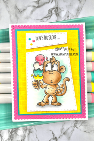Monkey Sundae is the Scoop. All products can be purchased in our Teaspoon Of Fun Paper Crafting Shop at www.TeaspoonOfFun.com/shop.