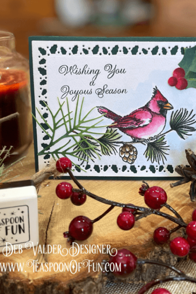 The Messenger for the Season. All products can be purchased in our Teaspoon Of Fun Paper Crafting Shop at www.TeaspoonOfFun.com/shop.